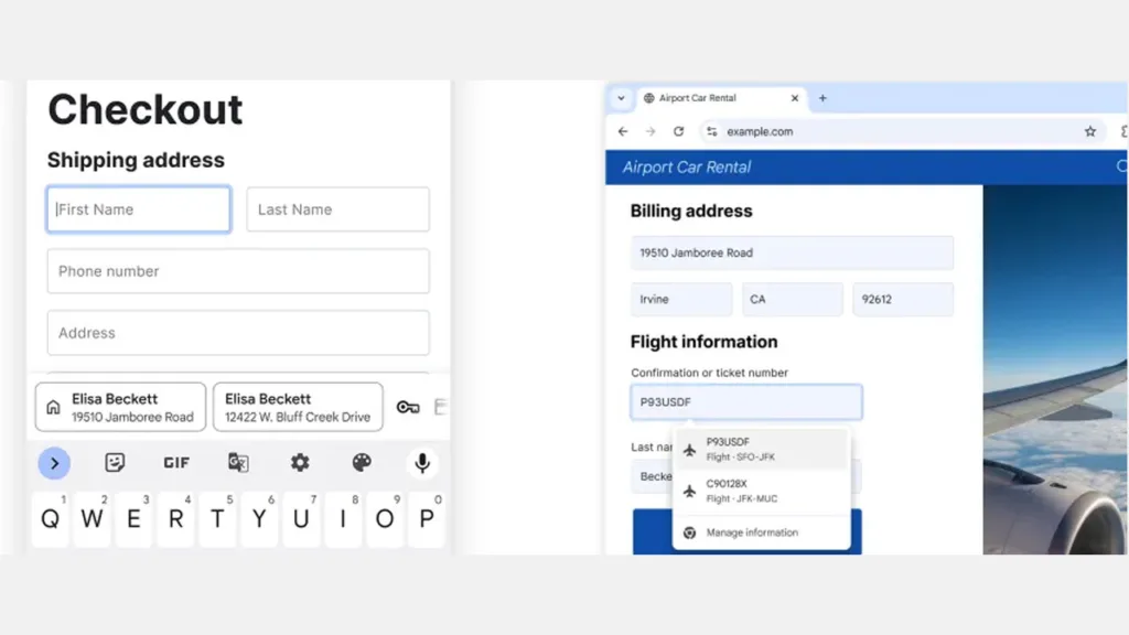 Google Chrome Autofill